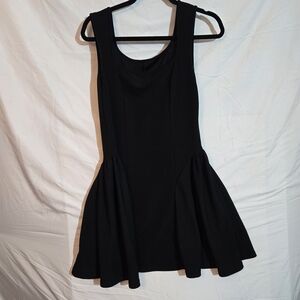 SHEIN Black Flared Mini Dress